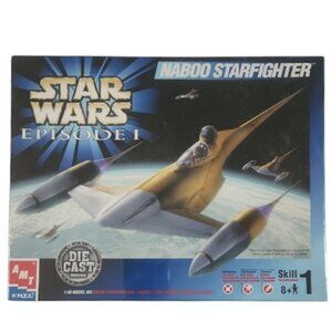 Star Wars Episode I Naboo Starfighter Die-Cast Model Kit AMT 1:48 NIB